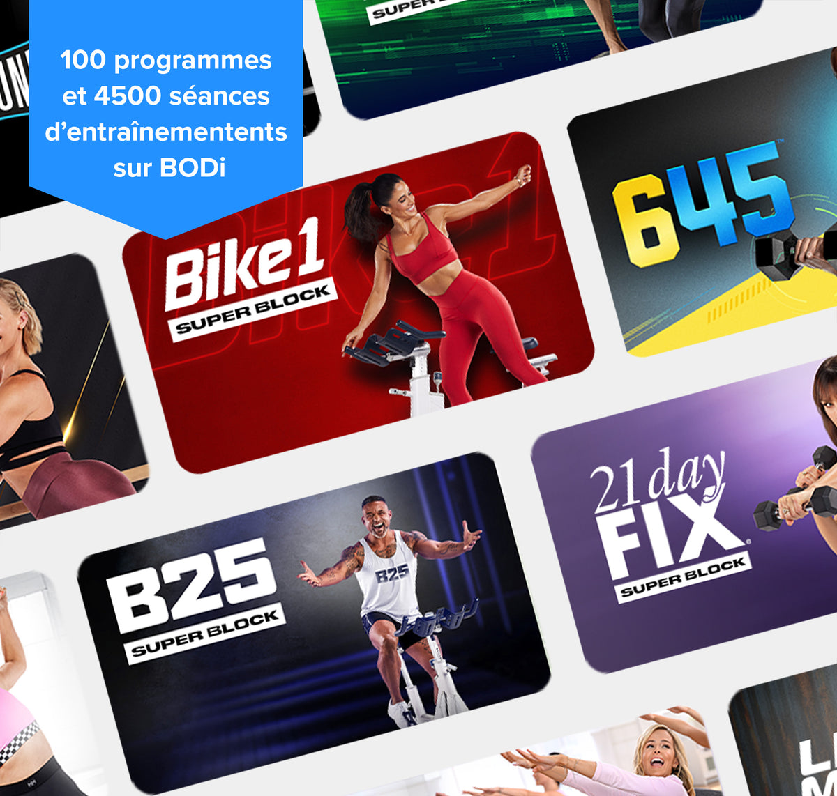 100+ programs and 4,500+ workouts on BODi